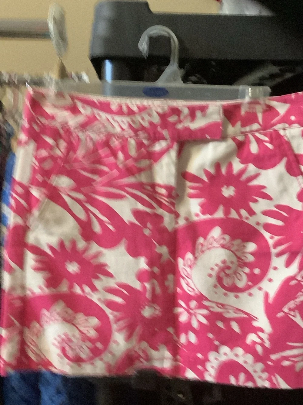 J. Crew Pink and White Floral Paisley Mini Skirt